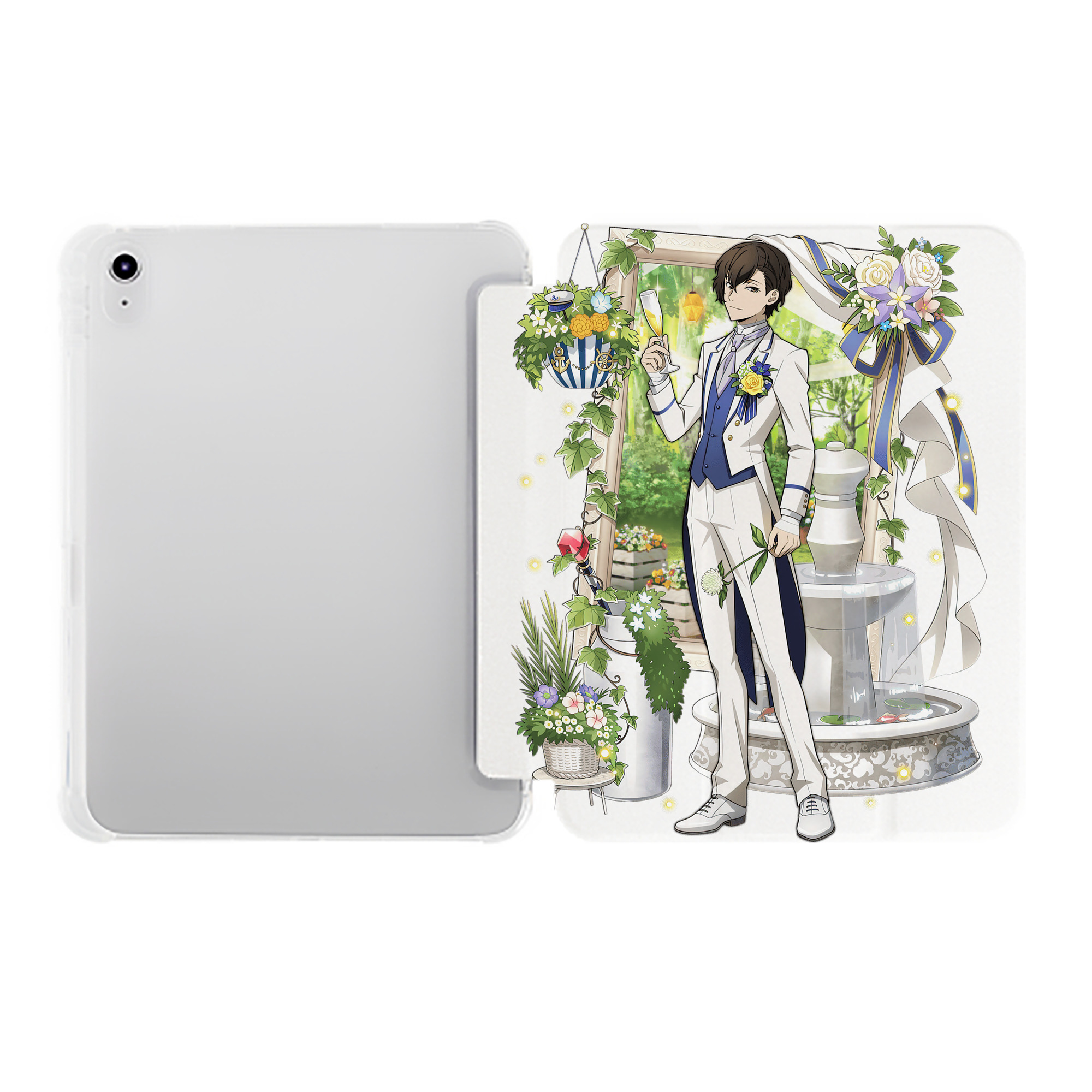 （画像用） 文豪ストレイドッグス Bungo Stray Dogs IPad ケース ペン収納付き 三つ折りスタンド PUレザー×シリコン 対応機種9.5/10.5/10.9インチ